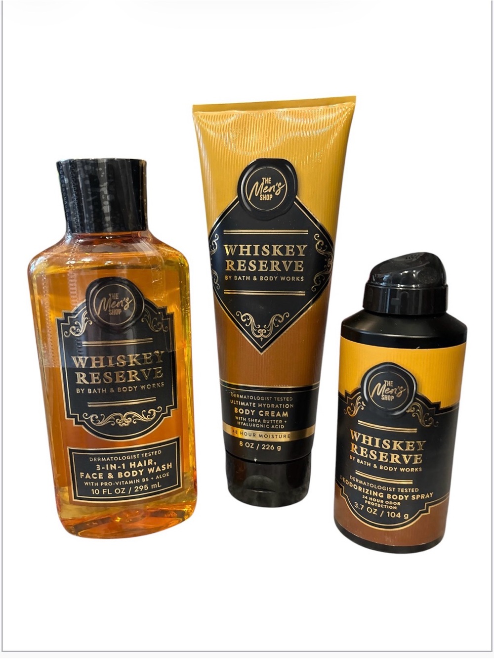 Bath & Body Works Whiskey Reserve Men's Care Trio Bundle
